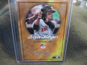 lot 232 image: Rare Custom Print Bryce Harper Card...