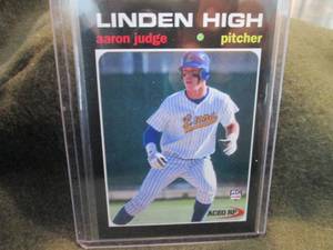 lot 235 image: Rare Custom Print Aaron Judge Card...