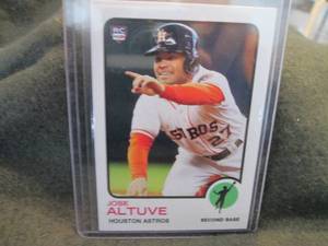 lot 239 image: Rare Custom Print Jose Altuve Card...