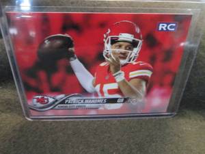 lot 240 image: Rare Custom Print Patrick Mahomes Card...