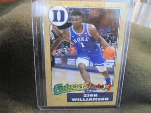 lot 242 image: Rare Custom Print Zion Williamson Card...