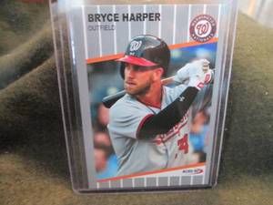 lot 244 image: Rare Custom Print Bryce Harper Card...