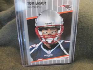 lot 246 image: Rare Custom Print Tom Brady Card...