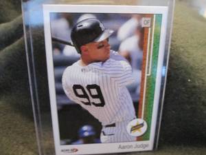 lot 250 image: Rare Custom Print Aaron Judge Card...