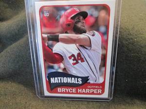 lot 256 image: Custom Print Bryce Harper Card...