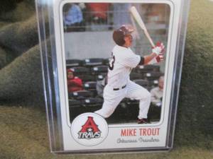 lot 260 image: Custom Print Mike Trout Card...