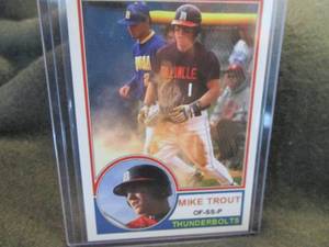 lot 261 image: Custom Print Mike Trout Card...