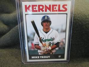 lot 263 image: Custom Print Mike Trout Card...