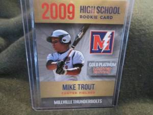 lot 264 image: Custom Print Mike Trout Card...