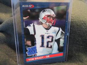 lot 271 image: Custom Print Tom Brady Card...