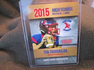 lot 275 image: Custom Print Tua Tagovailoa Card...