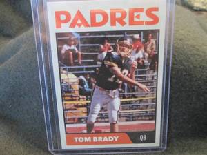 lot 281 image: Custom Print Tom Brady Card...