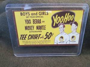 lot 287 image: Custom Print Yogi Berra Mickey Man...