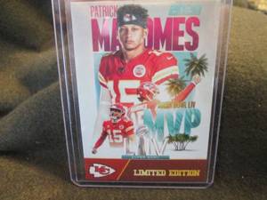 lot 297 image: Custom Print Patrick Mahomes Card...