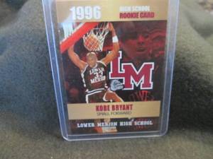 lot 298 image: Custom Print Kobe Bryant Card...