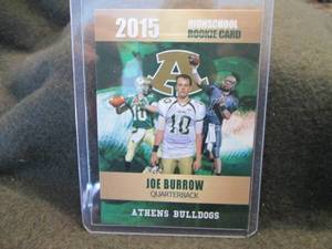 lot 300 image: Custom Print Joe Burrow Card...