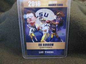 lot 301 image: Custom Print Joe Burrow Card...