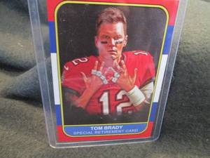 lot 313 image: Custom Print Tom Brady Card...