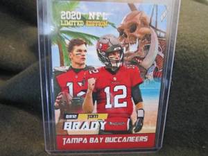 lot 320 image: Custom Print Tom Brady Card...