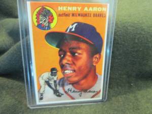 lot 322 image: Custom Print Henry Aaron card...