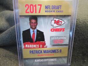 lot 323 image: Custom Print Patrick Mahomes Card...