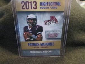 lot 326 image: Custom Print Patrick Mahomes Card...