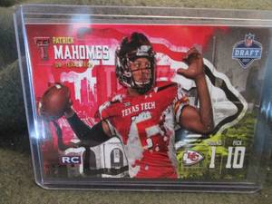 lot 329 image: Custom Print Patrick Mahomes Card...