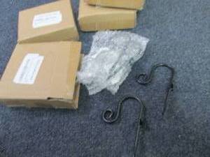 lot 352 image: 4- 6pks Metal Planter Hooks...