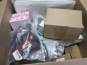 lot 368 image: Box of Assorted Small Overstock Ite...