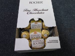lot 459 image: 12- 1.3 oz pks Ferrero Rocher Choco...