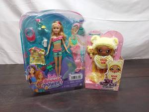 Two Dolls - Barbie Mermaid Power And Hug Me Na Na Na Surprise