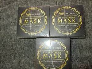 lot 18 image: 3 new 24k gold eye treatment masks ...
