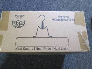 lot 40 image: set of 10 new wooden hanger 4s ...