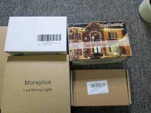 lot 55 image: 4 new led string lights and a led c...