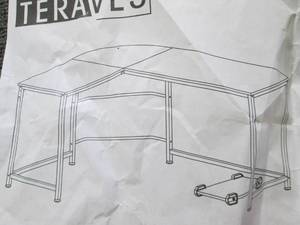 lot 110 image: gold corner desk ...