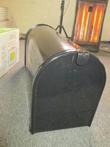lot 217 image: large capacity black mailbox  small...