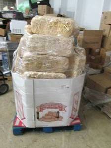 lot 232 image: pallet of straw bales ...