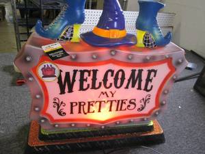 lot 243 image: halloween reversible sign ...