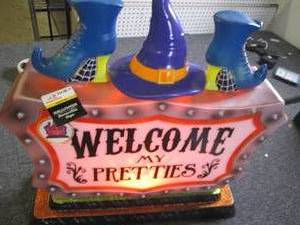 lot 244 image: halloween reversible sign ...