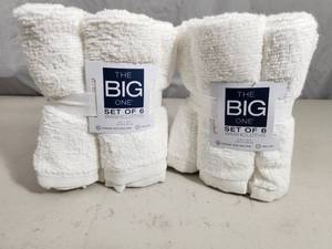 lot 10 image: 2 New 6 Pack Sets of The Big One Washcloths