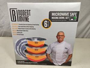 lot 27 image: New Robert Irvine 6 Piece Mixing Bowl Set
