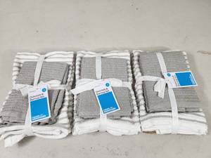 lot 98 image: 3 New Dishcloth and Barmop Sets