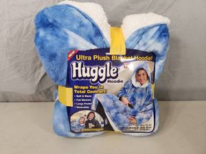 lot 103 image: New Huggle Ultra Plush Blanket Hoodie