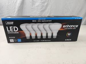 lot 175 image: New 6 Pack of LED Dimmable Lightbulbs