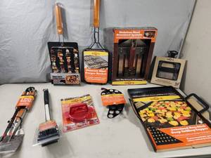 lot 184 image: Large Assortment of New BBQ Grilling Items