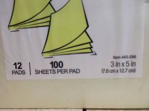 lot 86 image: Large Sticky Notes