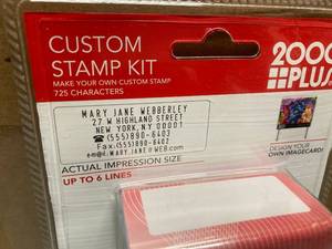lot 20 image: Custom Stamp Kit