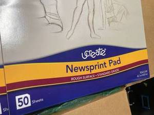 lot 109 image: Large Paper Newsprint Pads