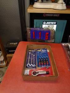Flat of tools. As shown.