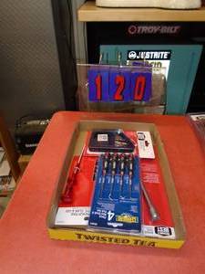 Flat of tools. As shown.